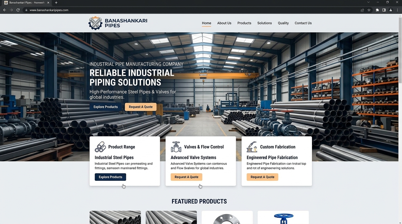 Banashankari Pipes Website
